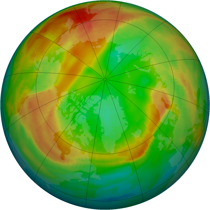 Arctic ozone map for 11 February 2000